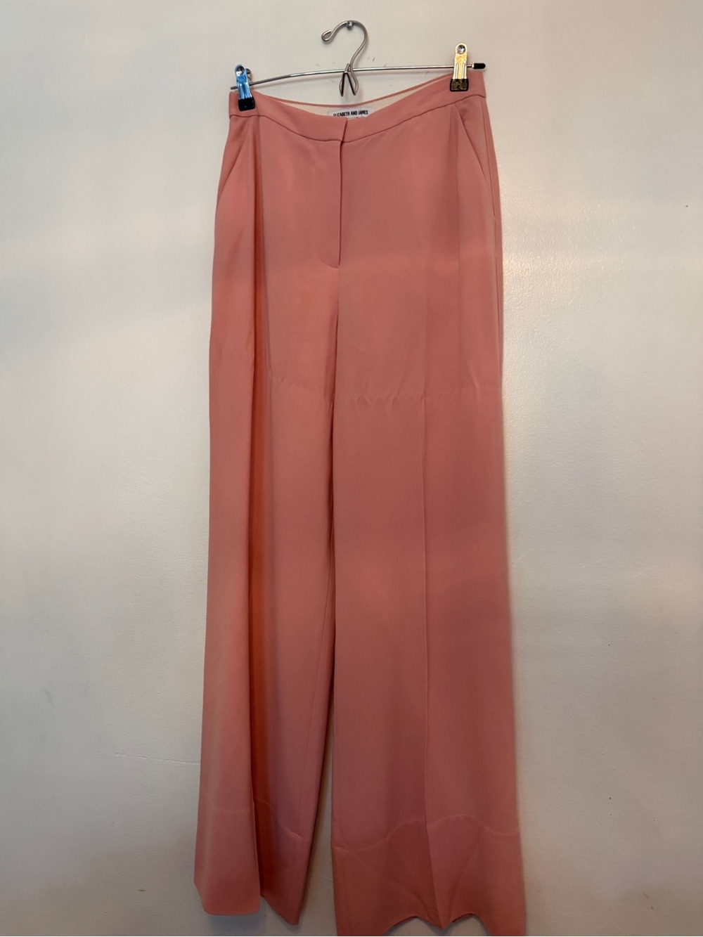 Elizabeth and James Wide-Leg Trousers in Dusty Rose